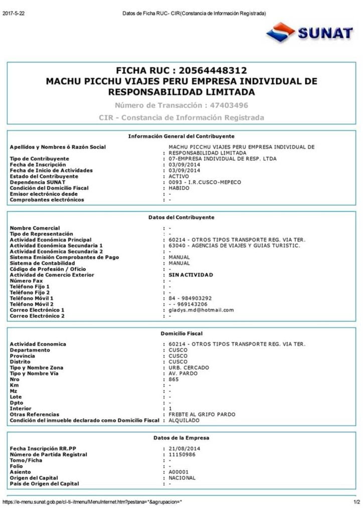 consulta ruc