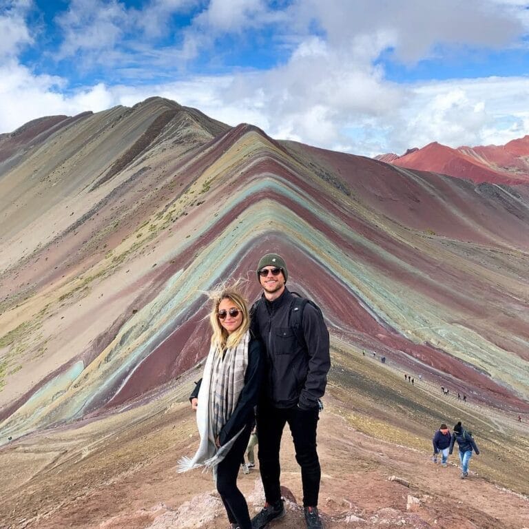 Our Canadian passengers at Rainbow Mountain