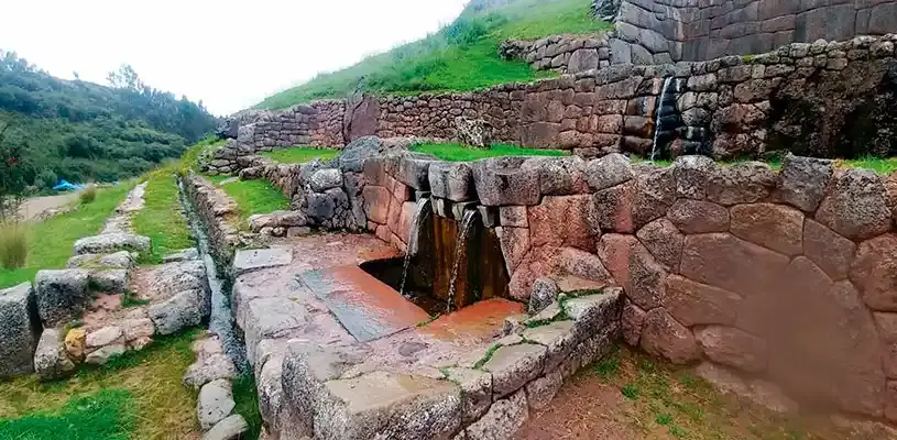 Fontes de água - Arquitetura Inca
