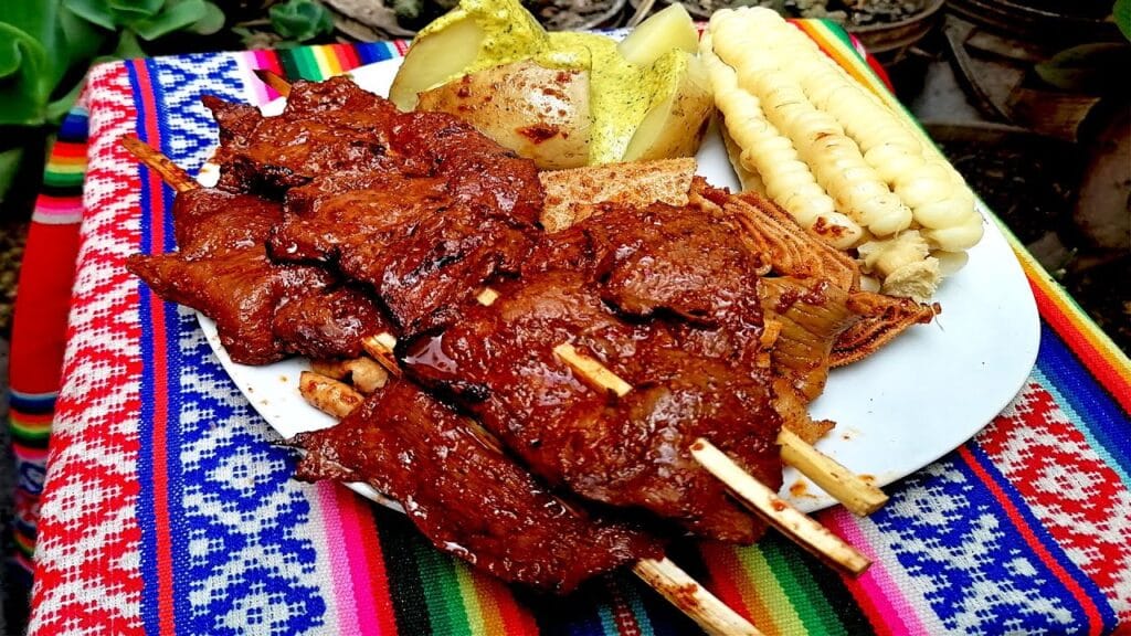 Anticuchos en Cusco