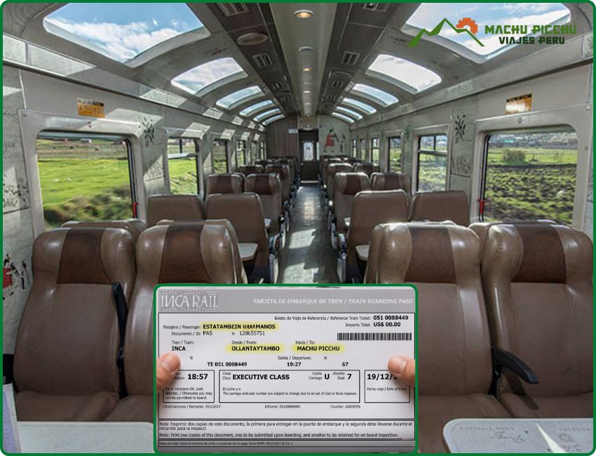 Guía de viaje a Machu Picchu - Boleto de tren Tren Ollantaytambo